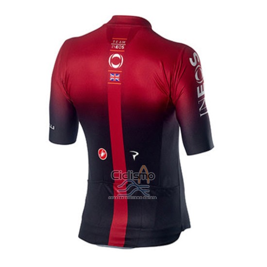 Castelli INEOS Ropa Ciclismo Culotte Corto 2019 Mangas Cortas Negro Rojo
